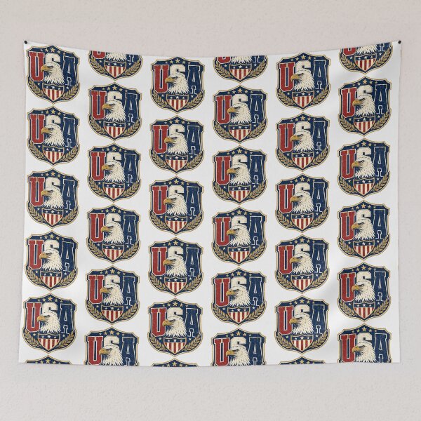 Item preview, USA Eagle Sticker designed and sold by RedRubyBubble.