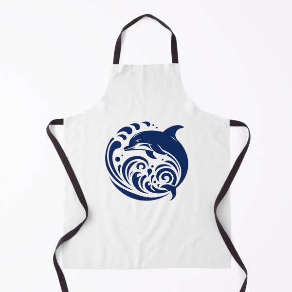 Item preview, Navy Blue Tribal Dolphin Wave Design designed and sold by pattern-archive.