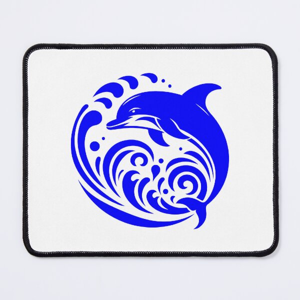 Item preview, Blue Tribal Dolphin Wave Design designed and sold by pattern-archive.