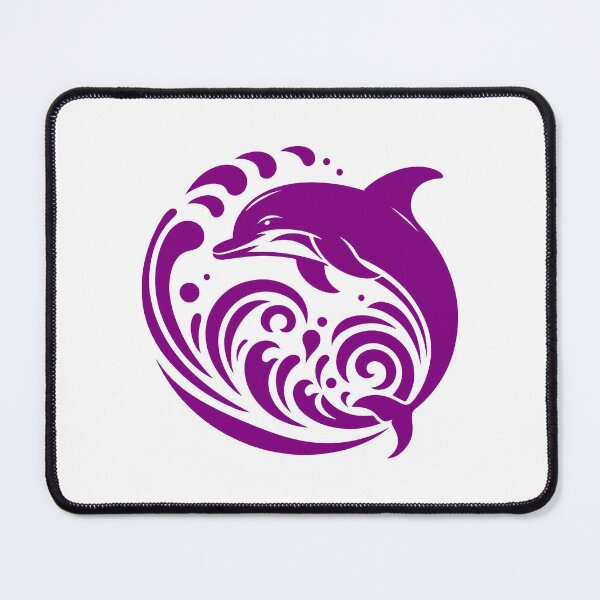 Item preview, Purple Tribal Dolphin Wave Design designed and sold by pattern-archive.