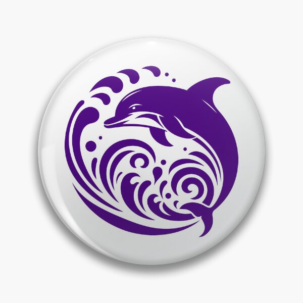Item preview, Dark Purple Tribal Dolphin Wave Design designed and sold by pattern-archive.