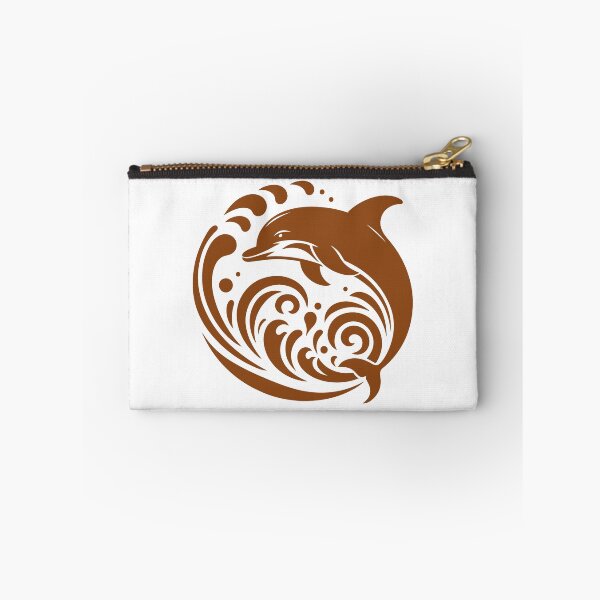 Item preview, Brown Tribal Dolphin Wave Design designed and sold by pattern-archive.