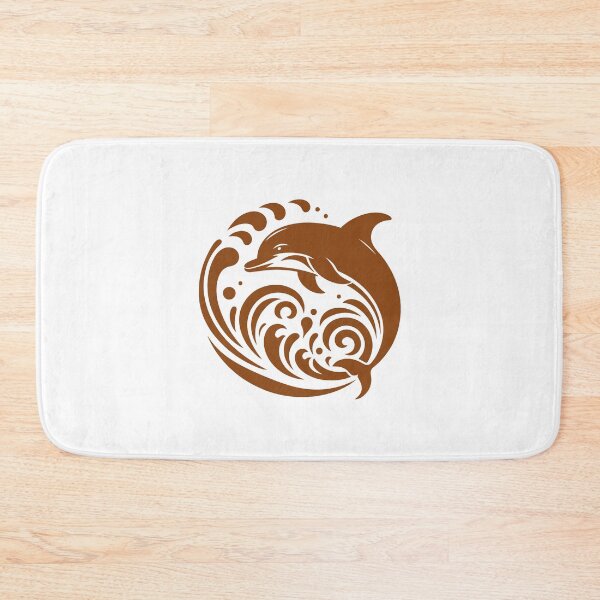 Item preview, Brown Tribal Dolphin Wave Design designed and sold by pattern-archive.