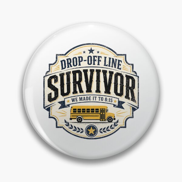 Item preview, Drop Off Line Survivor Funny Parent Shirt Back to School Gift designed and sold by RedRubyBubble.