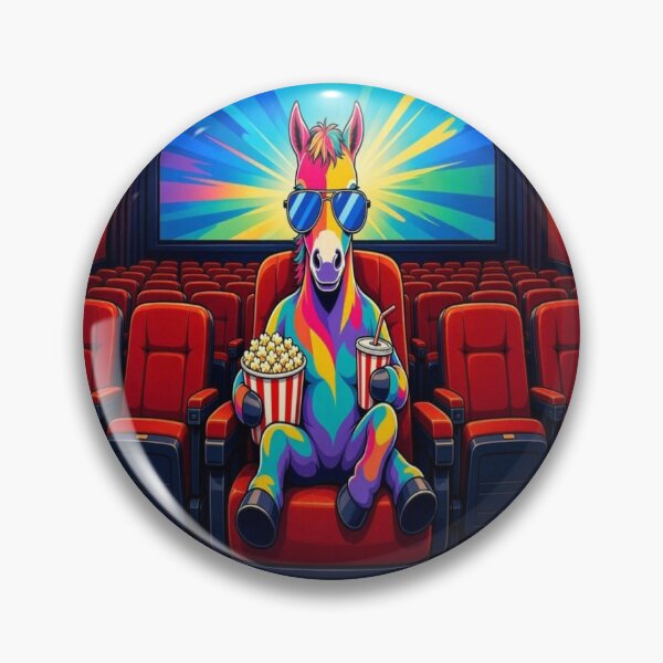Item preview, Tugy the Rainbow Horse Watching Movie at Cinema designed and sold by Breezes-of-Ida.