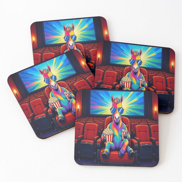 Item preview, Tugy the Rainbow Horse Watching Movie at Cinema designed and sold by Breezes-of-Ida.