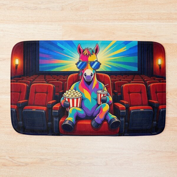 Item preview, Tugy the Rainbow Horse Watching Movie at Cinema designed and sold by Breezes-of-Ida.