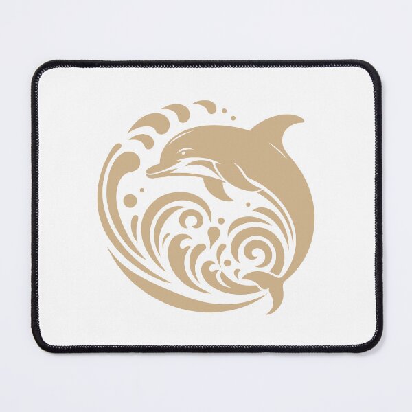 Item preview, Tan Tribal Dolphin Wave Design designed and sold by pattern-archive.