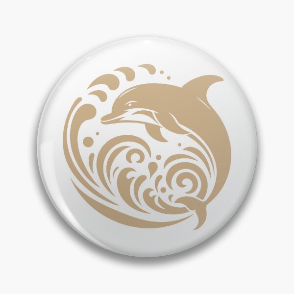 Item preview, Tan Tribal Dolphin Wave Design designed and sold by pattern-archive.