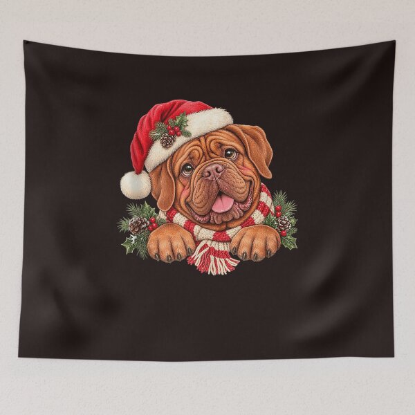 Item preview, Dogue De Bordeaux Christmas Santa Hat Dog Lover Holiday designed and sold by mari-kayden.