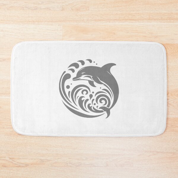 Item preview, Gray Tribal Dolphin Wave Design designed and sold by pattern-archive.