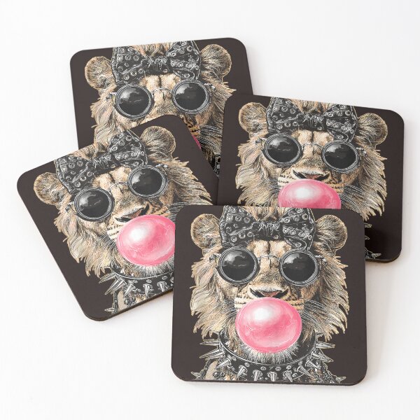 Item preview, Glam Lion With Sunglasses Bubblegum Punk Rock Gothic designed and sold by mari-kayden.