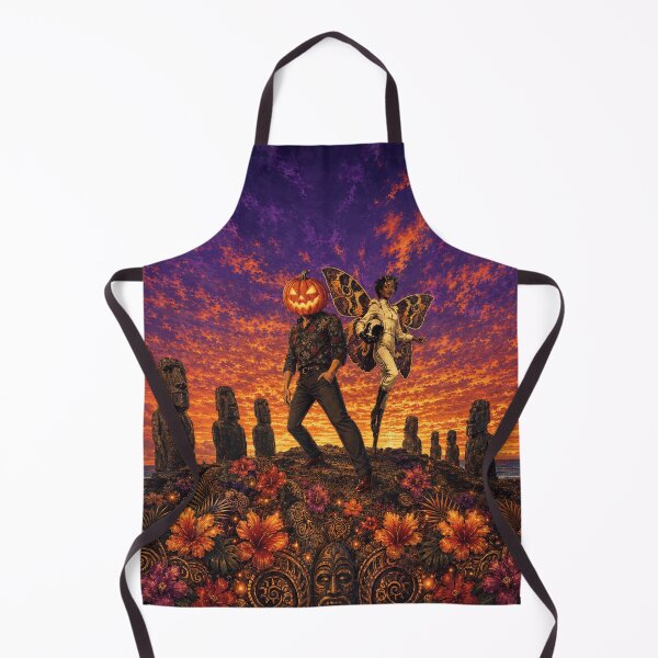 Item preview, Headless Horseman Moth Queen Duo - Retro Halloween Fantasy Art designed and sold by TheHorsemanRidesAgain.