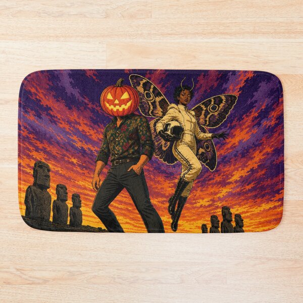 Item preview, Headless Horseman Moth Queen Duo - Retro Halloween Fantasy Art designed and sold by TheHorsemanRidesAgain.
