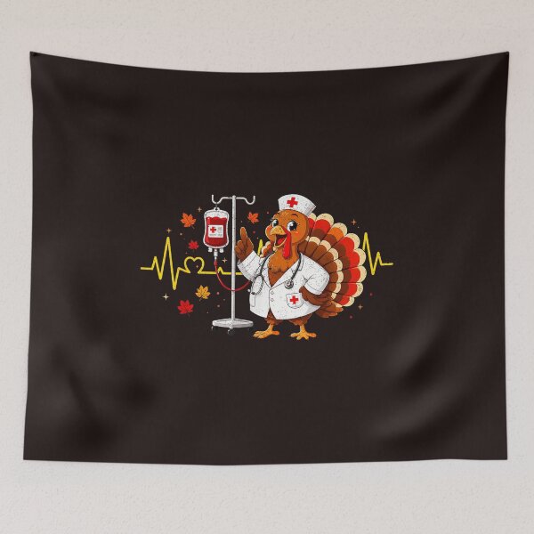 Item preview, Turkey Nurse Heartbeat Thanksgiving Nursing RN ICU ER designed and sold by mari-kayden.