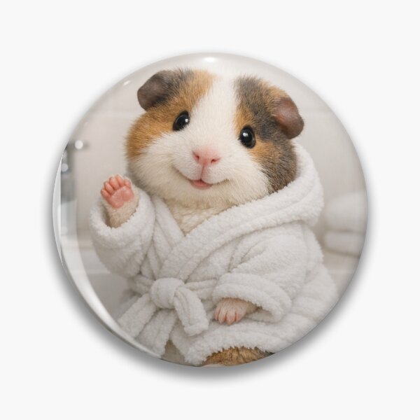 Item preview, Teddy Guinea Pig Wearing a Bathrobe designed and sold by Sillytoe.