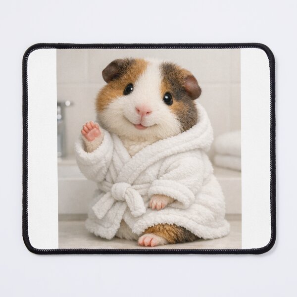 Item preview, Teddy Guinea Pig Wearing a Bathrobe designed and sold by Sillytoe.