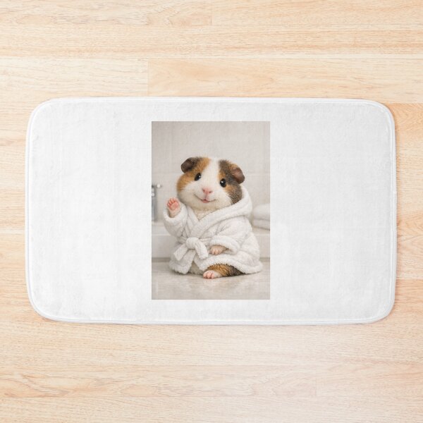 Item preview, Teddy Guinea Pig Wearing a Bathrobe designed and sold by Sillytoe.