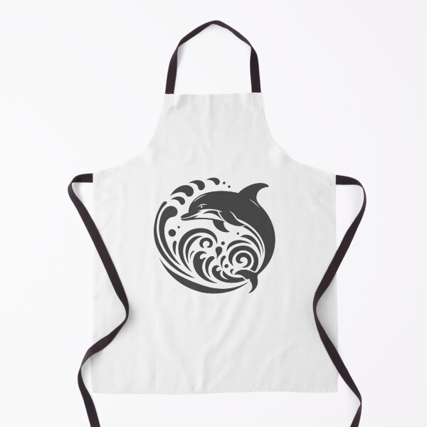 Item preview, Dark Gray Tribal Dolphin Wave Design designed and sold by pattern-archive.