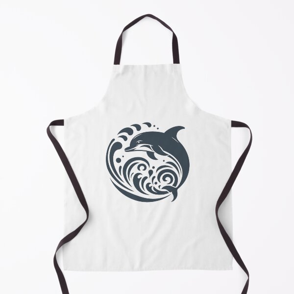 Item preview, Charcoal Tribal Dolphin Wave Design designed and sold by pattern-archive.