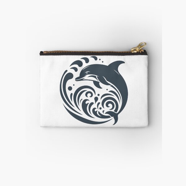 Item preview, Charcoal Tribal Dolphin Wave Design designed and sold by pattern-archive.