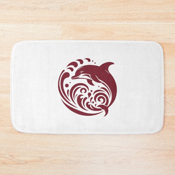 Item preview, Burgundy Tribal Dolphin Wave Design designed and sold by pattern-archive.