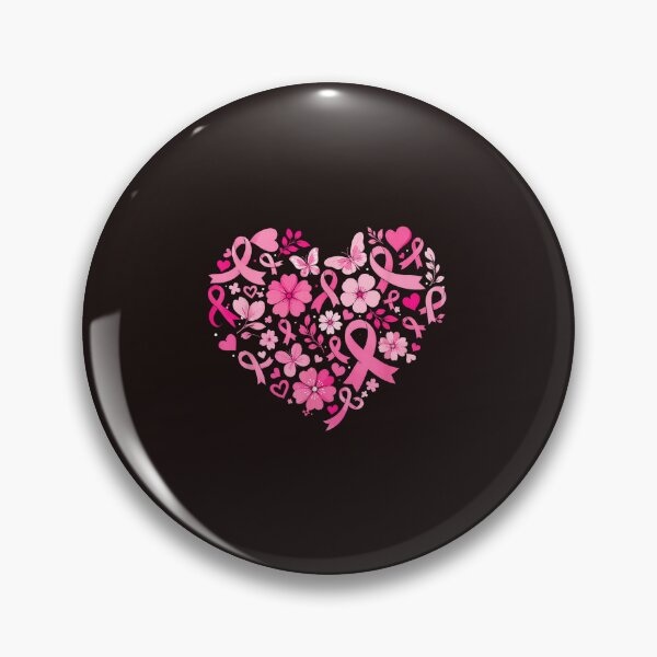 Item preview, Breast Cancer Awareness Pink Ribbon Heart Floral Butterfly designed and sold by mari-kayden.