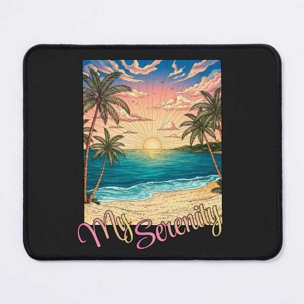 Item preview, The Beach Is My Serenity - Tropical Sunset and Ocean Breeze designed and sold by ScenicRoute66.