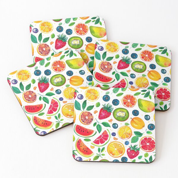 Item preview, Tropical Colorful And Vibrant Fruit Pattern With Leaves designed and sold by DEC02.