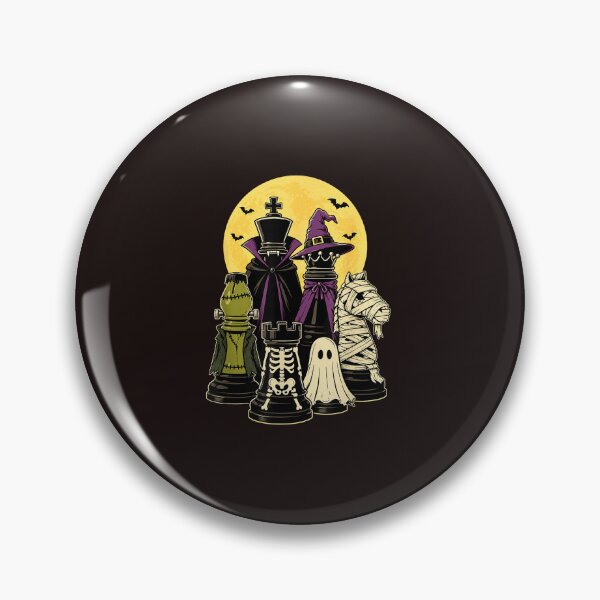 Item preview, Halloween Chess Pieces Spooky Monsters Chess Player Full Moon designed and sold by mari-kayden.