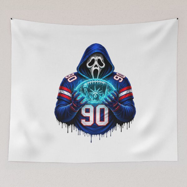 Item preview, Ghostface-New-York Big Blue Football Inspired Graphic designed and sold by DYALEEZ-XCR.
