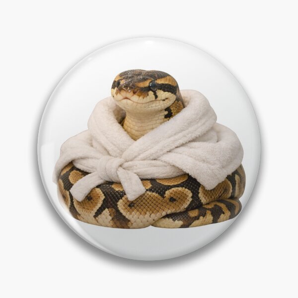 Item preview, Cozy Ball Python in a White Bathrobe designed and sold by Sillytoe.