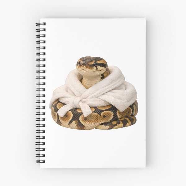 Item preview, Cozy Ball Python in a White Bathrobe designed and sold by Sillytoe.