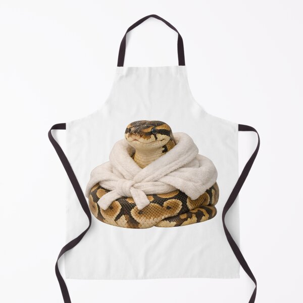 Item preview, Cozy Ball Python in a White Bathrobe designed and sold by Sillytoe.
