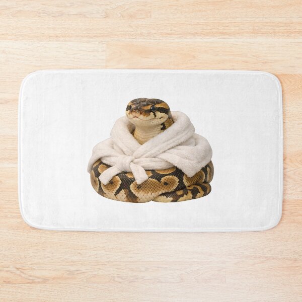 Item preview, Cozy Ball Python in a White Bathrobe designed and sold by Sillytoe.