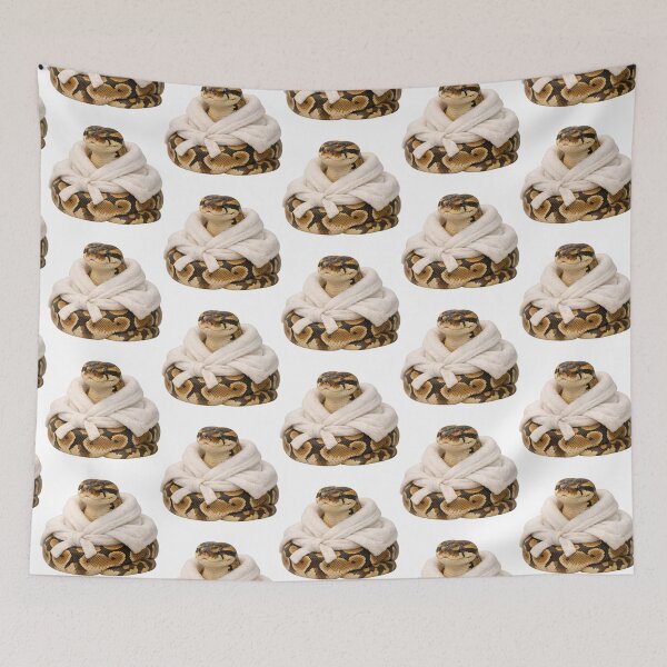 Item preview, Cozy Ball Python in a White Bathrobe designed and sold by Sillytoe.