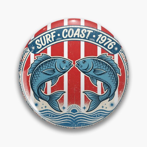 Item preview, Surf Coast 1976 Retro Fish Emblem designed and sold by mochiMooco.