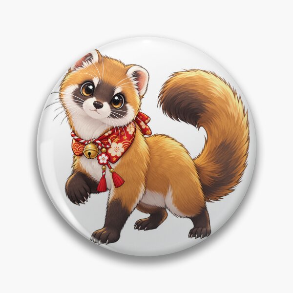 Item preview, Cute Japanese Weasel – Kawaii Japanese Animal designed and sold by Daihuku2525.