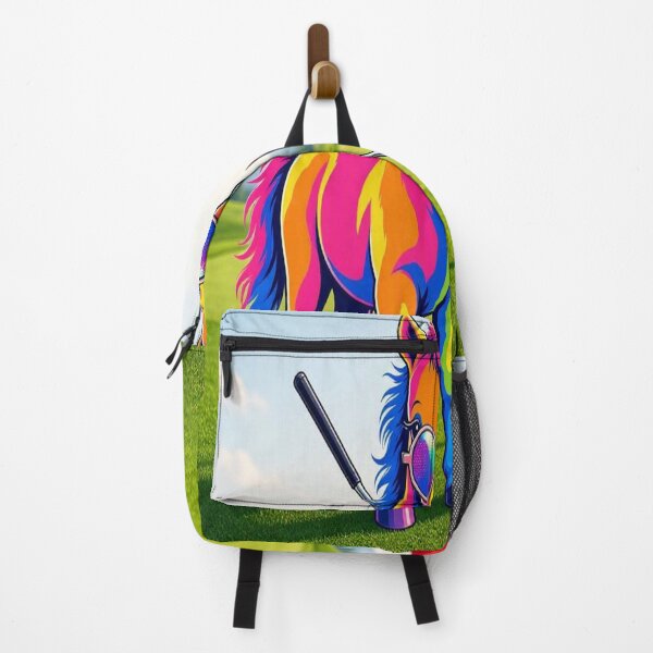 Item preview, Tugy the Rainbow Horse Playing Golf designed and sold by Breezes-of-Ida.
