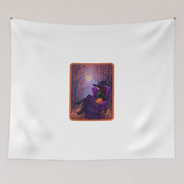 Item preview, Victorian Witch Sticker – Gothic Halloween Art, Purple Witch & Autumn Fantasy designed and sold by Art.Fusion.Studio.