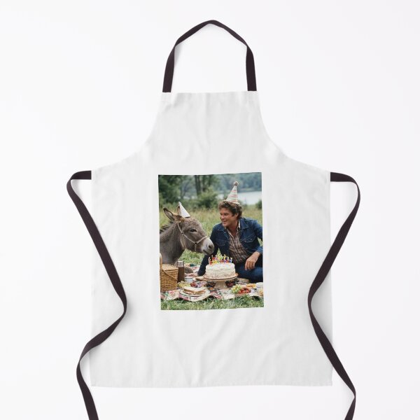 Item preview, David hasselhoff Donkey picnic donkeys animal pet nature meme memes funny parody christmas birthday designed and sold by CheeseBlueprint.