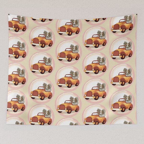 Item preview, Papillon Dog Driving Car designed and sold by artmuvz.