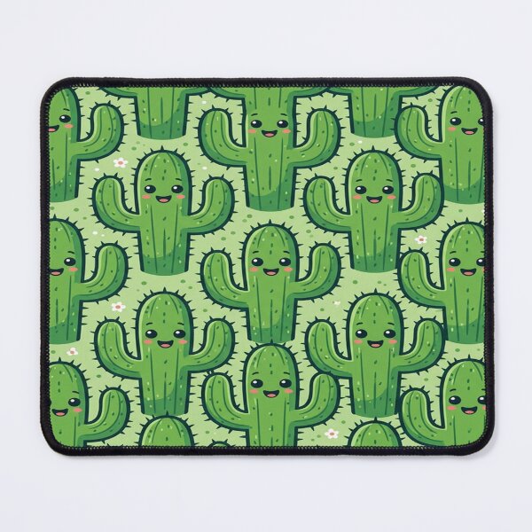 Item preview, Interlocking cartoon cactus with faces pattern designed and sold by Solomon-Ent-144.