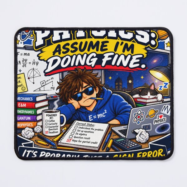 Item preview, Physics Assume I’m Doing Fine – Funny Physics Student Humor designed and sold by sketchicos.