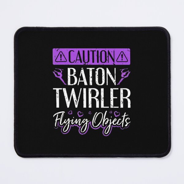 Item preview, Caution Baton Twirler Flying Objects Design designed and sold by laflera.