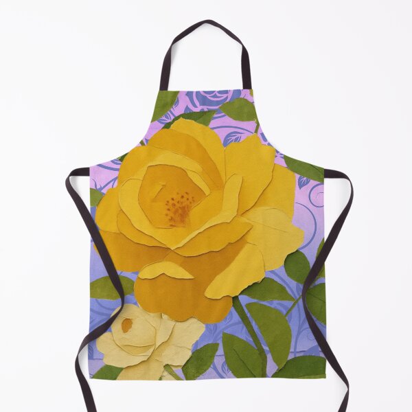Item preview, Yellow Rose Paper Art O'Keeffe Inspired Purple Background designed and sold by InkyCorvid.