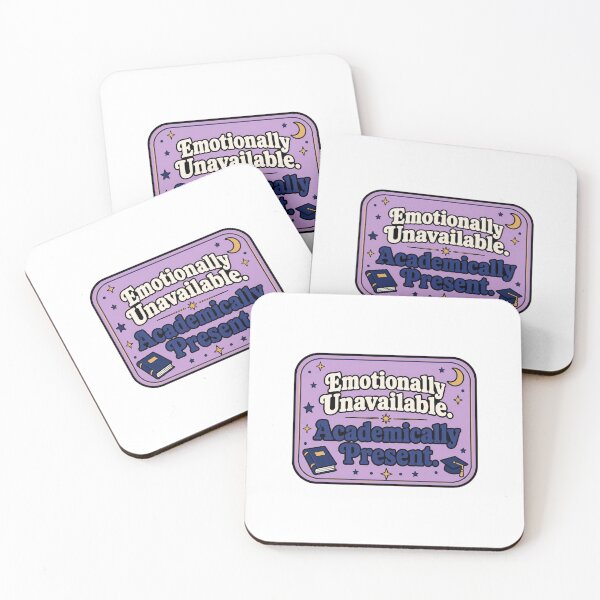 Item preview, Emotionally Unavailable Academically Present Funny Student Sticker Gift designed and sold by RedRubyBubble.
