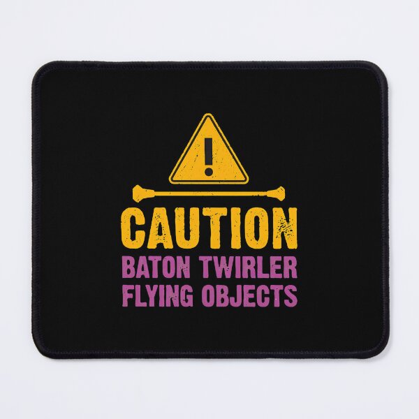 Item preview, Caution Baton Twirler Flying Objects Humorous Graphic designed and sold by laflera.