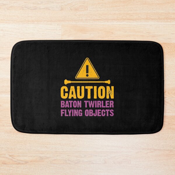 Item preview, Caution Baton Twirler Flying Objects Humorous Graphic designed and sold by laflera.