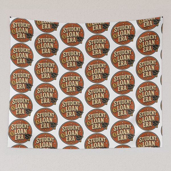 Item preview, Student Loan Era Funny College Student Sticker Back to School Gift designed and sold by RedRubyBubble.